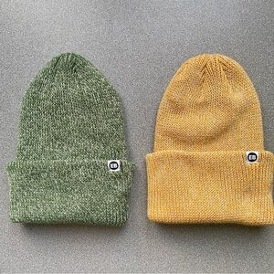 Eddie Bauer Marled Yellow and Green Knit Hats Unisex. Excellent condition.